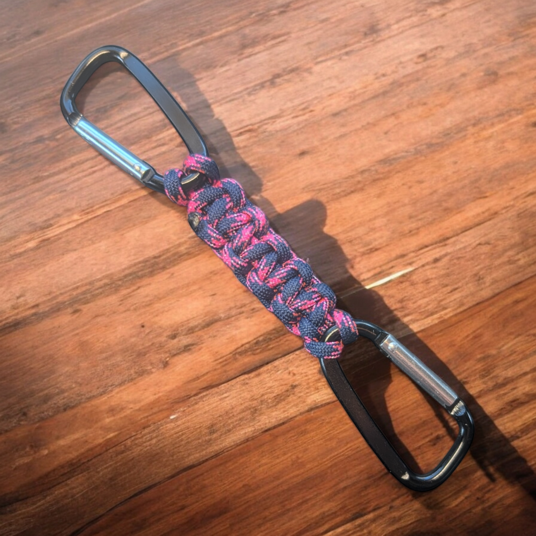 Double Carabiner Urban Pink Keychain